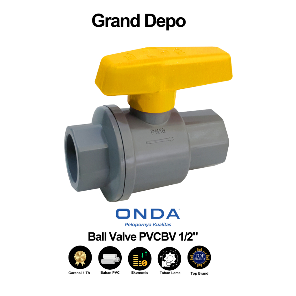 Onda Ball Valve PVCBV 1/2 Onda Water Faucet Stop
