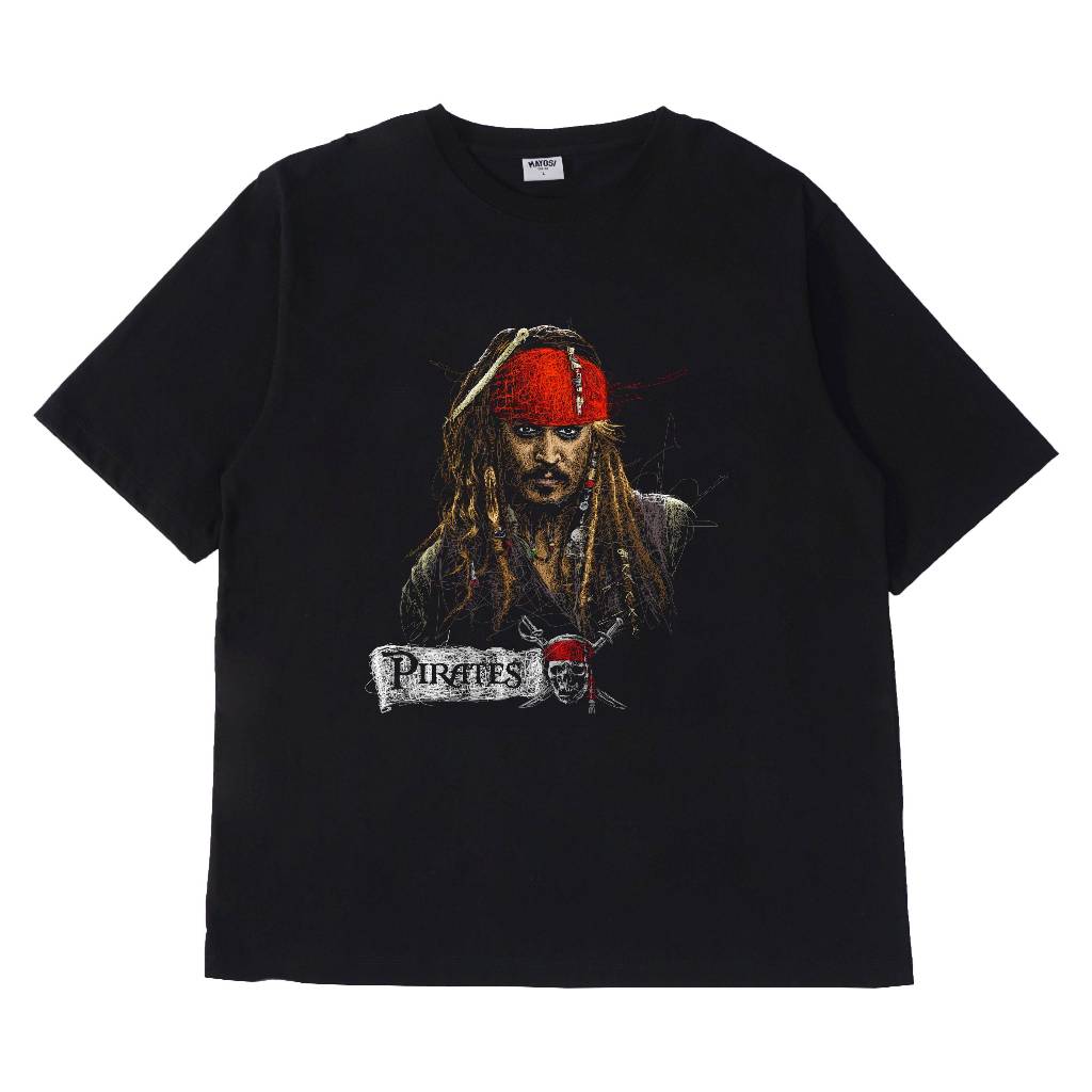 เสื้อยืด Oversize Captain Jack Sparrow Scribbable