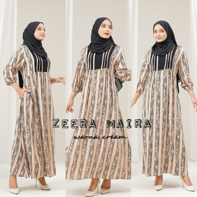 Negligee Zeera NAIRA Midi Dress เรยอน Bumil Busui สบาย
