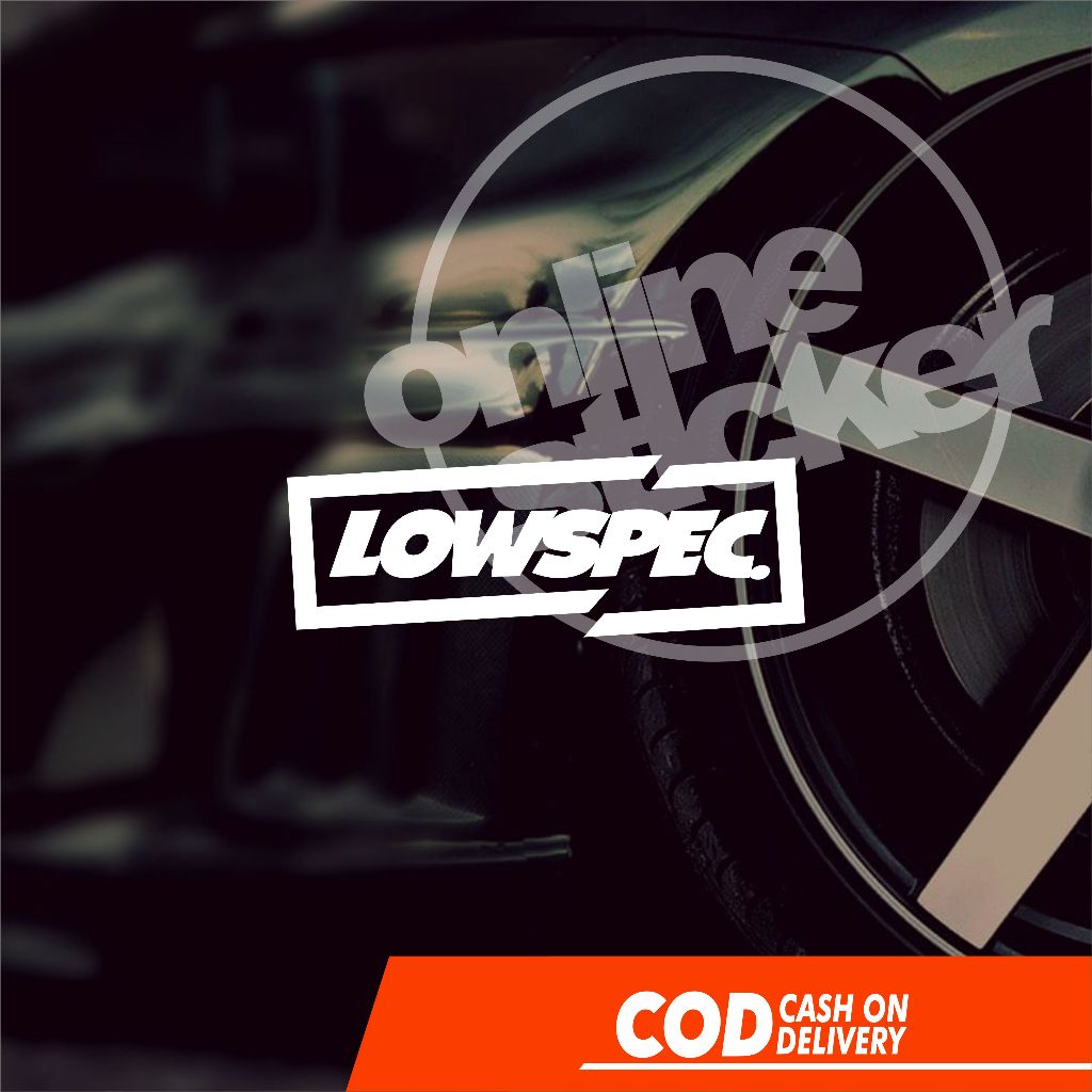 สติ๊กเกอร์แล็ปท็อปหมวกกันน็อคกระบังหน้ารถจักรยานยนต์ Lowspec | ตัดไฟขึ้น