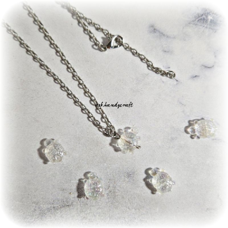 [KR001] ASB - สร้อยคอโซ่เงินเต่าใสระดับพรีเมียม ทนต่อสนิม