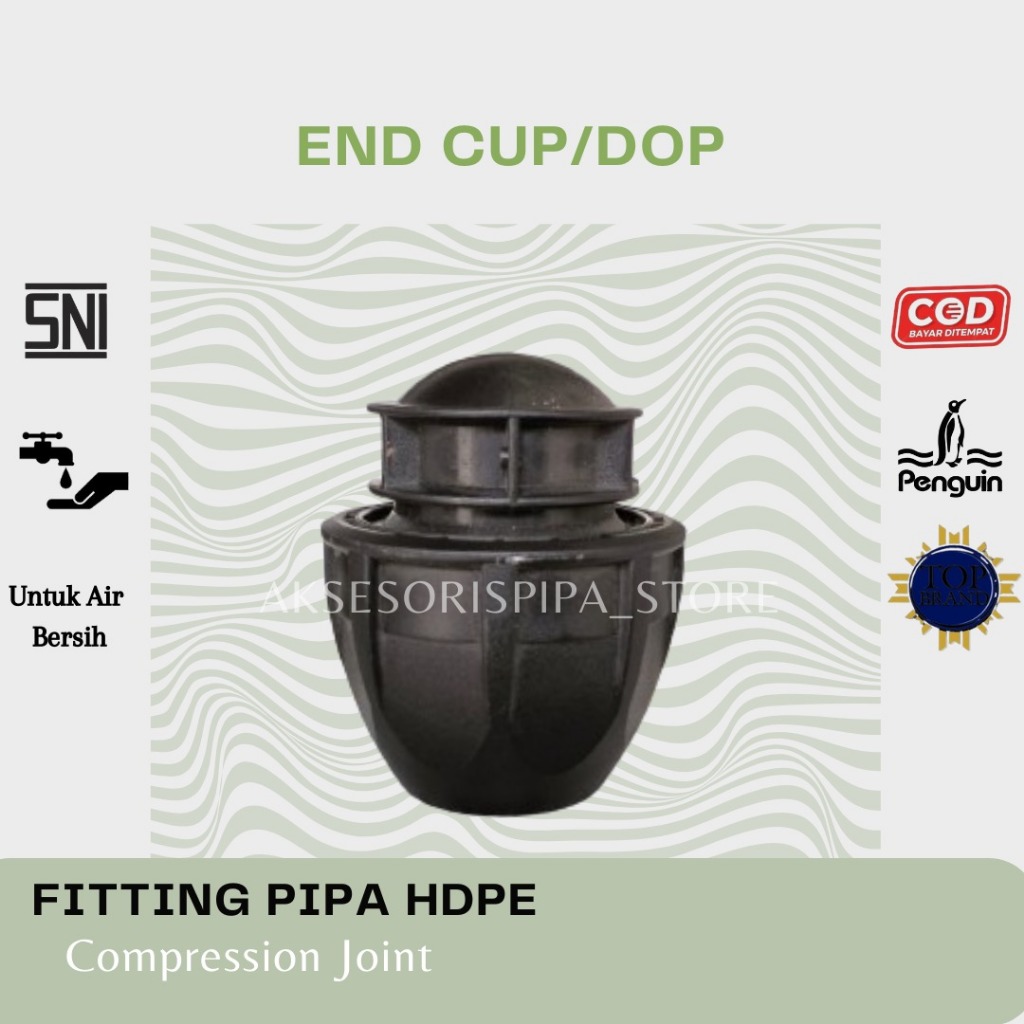 END CAP หรือ DOP HDPE 32MM x 32MM (1 นิ้ว)