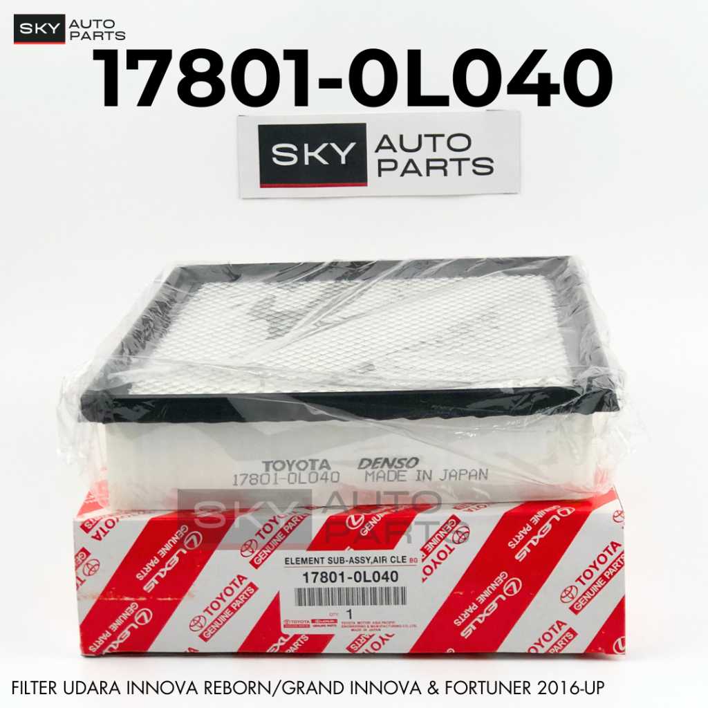 ไส้กรองอากาศ สําหรับ Toyota Innova Reborn Fortuner VRZ VNT Hilux Revo 17801-0L040