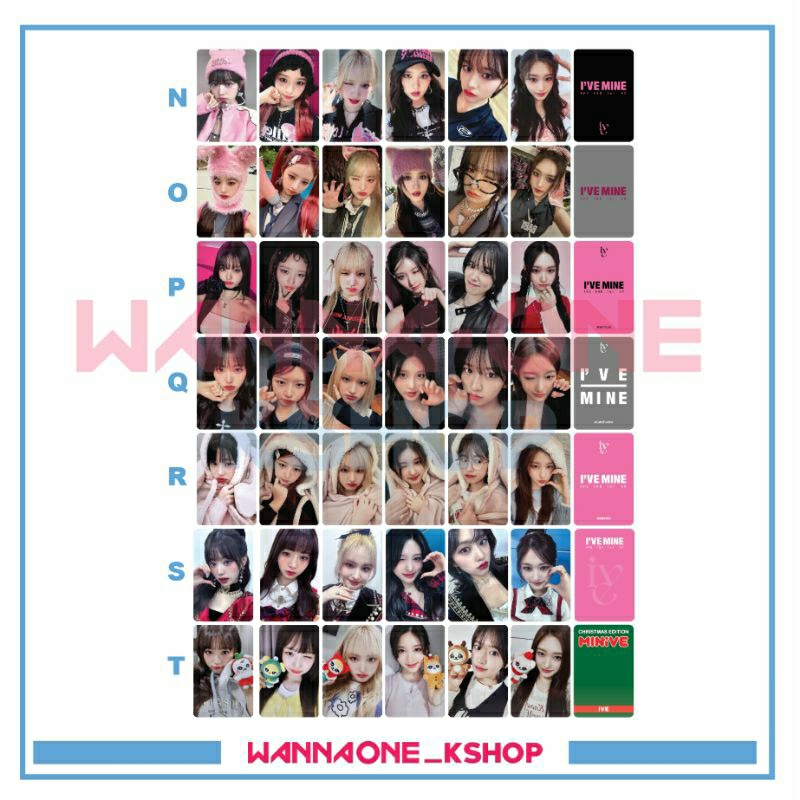 Photocard ive MINE pub อัลบั้ม ive