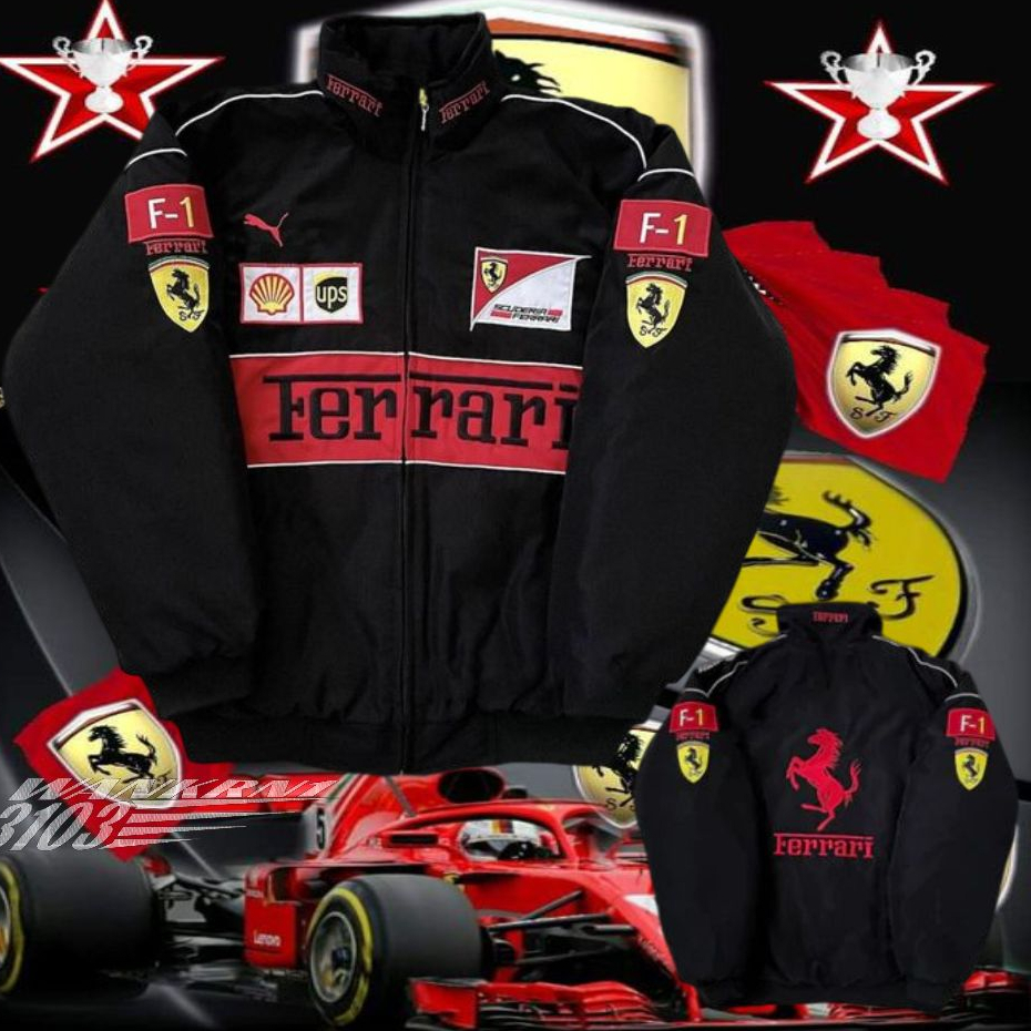 Ferrari Nascar เสื้อแจ็กเก็ตแข่งรถ สไตล์วินเทจ F1 1039