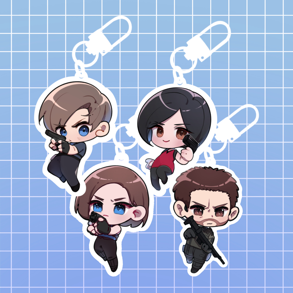Resident Evil พวงกุญแจอะคริลิค Leon Kennedy Ada Wong Jill Valentine Chris Redfield