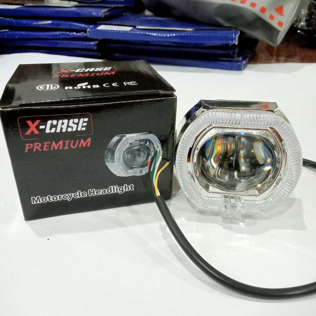 Bild Cut Off Mini โปรเจคเตอร์ไฟหน้า 2.5 นิ้ว D2 D3 Far Near 30 วัตต์ BILED PROJIE MINI CUT OFF 2.5 INCH 2.5 นิ้ว mini blind spotlight กันน้ํา Universal รถจักรยานยนต์ทั้งหมด