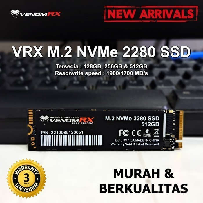 Ssd NVME VenomRX Venom RX SSD แล็ปท็อปพีซี M.2 PCIe Gen 3x4