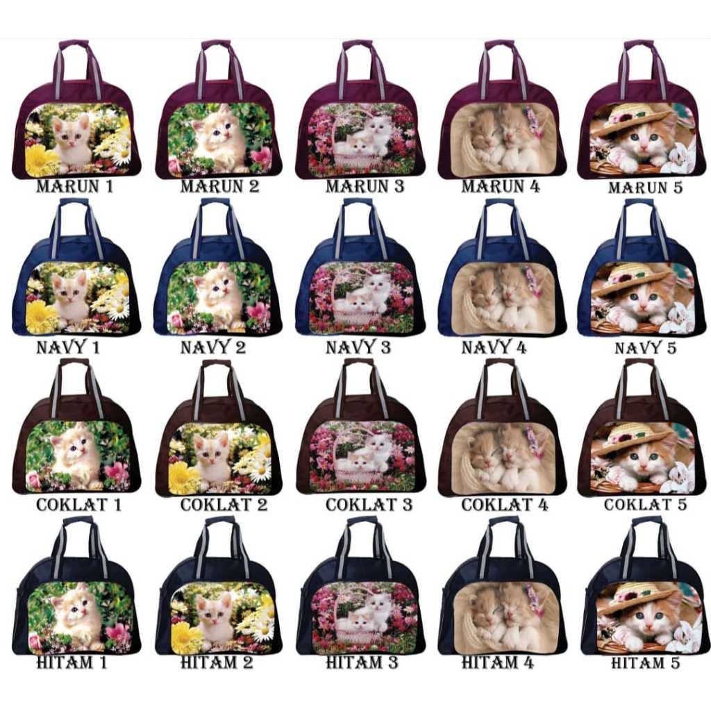 Elle Bag Cat Character Motif Travel Bag / Large Clothes Travel Bag / ELLE Clothesกระเป๋าเดินทาง / กร