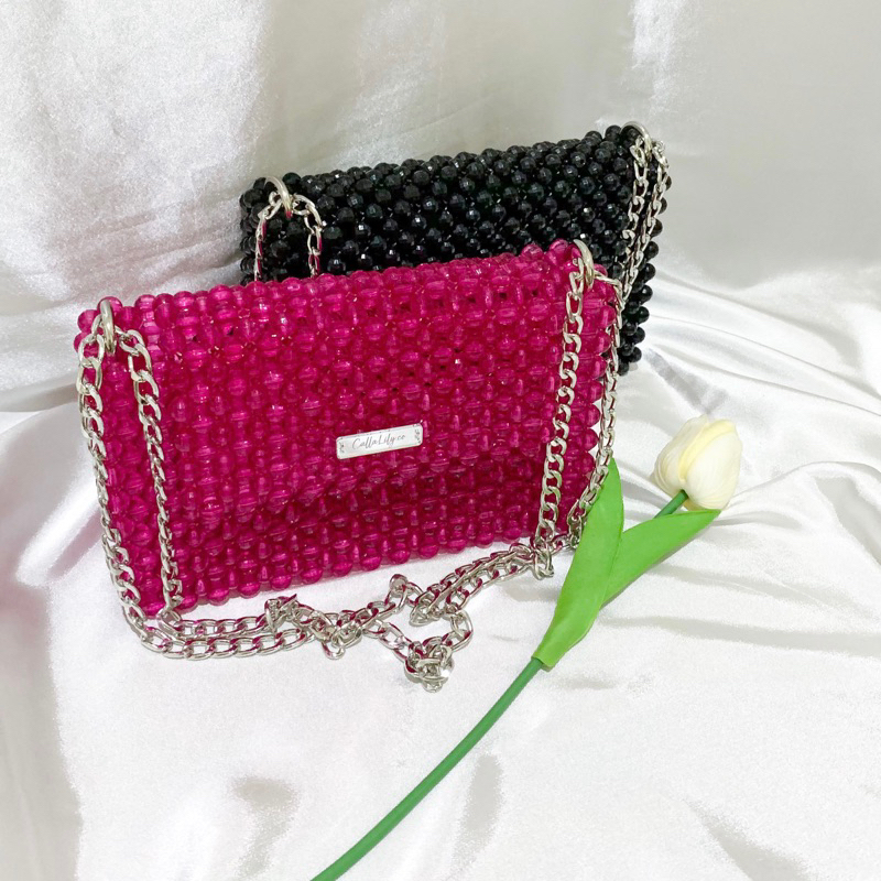 HP [DIZZY LILY] BEADS BAG FIT PHONE / BEAD BAG / BEAD SLING BAG FIT PHONE