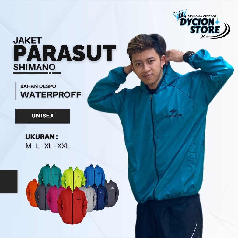 SHIMANO ชิมาโน่ เสื้อแจ็คเก็ตร่มชูชีพกันน้ํา, เสื้อซาวน่า, วิ่งออกกําลังกาย, วิ่ง, กีฬา, เสื้อฮู้ด พาราไซต์สําหรับผู้ชายและผ
