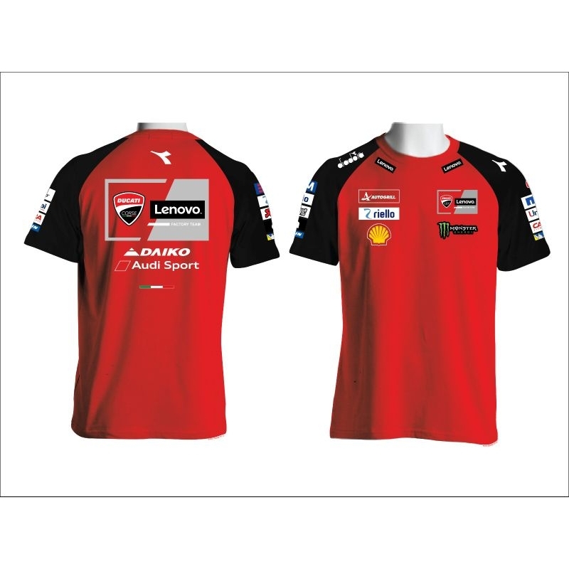 เสื้อยืด พิมพ์ลาย Ducati Team MotoGP 2024