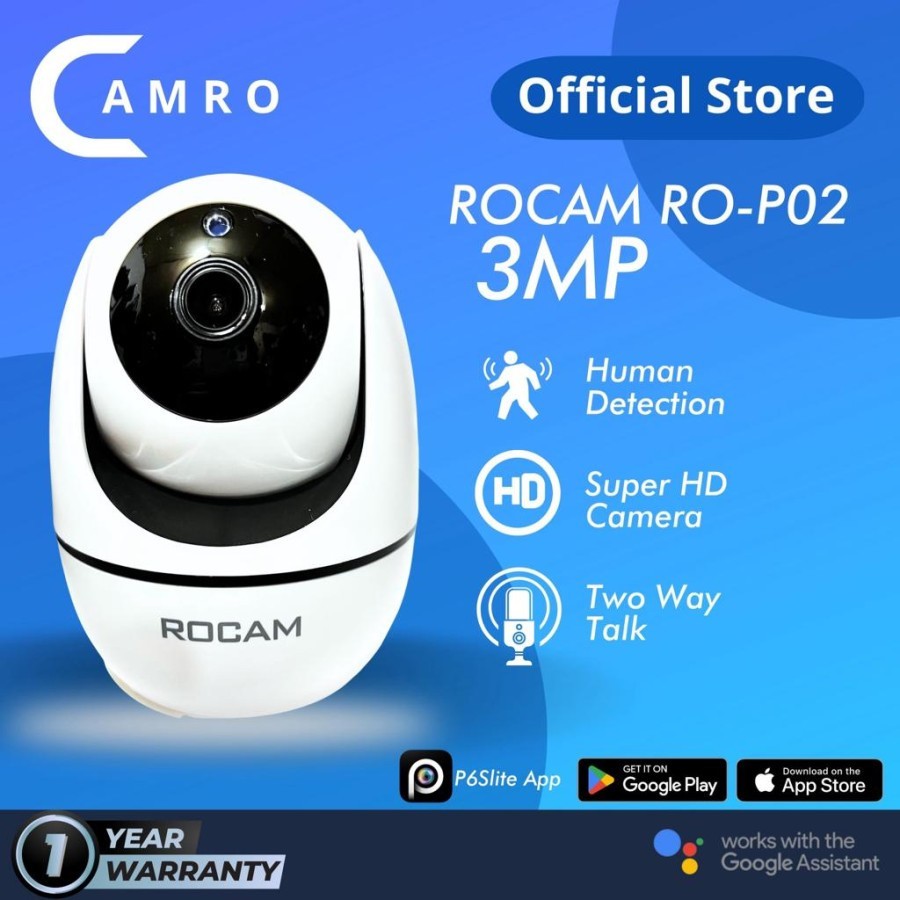 Cctv IP CAMRO กล้อง WIFI 3MP + BRACKET (RO-P02) APP P6SLITE