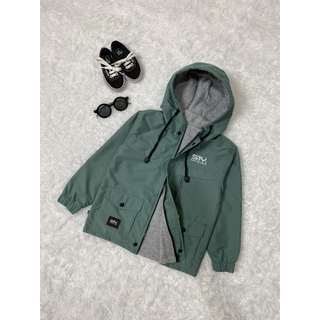 Save The Youth - Jaket Parasut Anak Laki Laki dan Perempuan Terbaru Usia 3-14 Tahun Sage Green Hitam