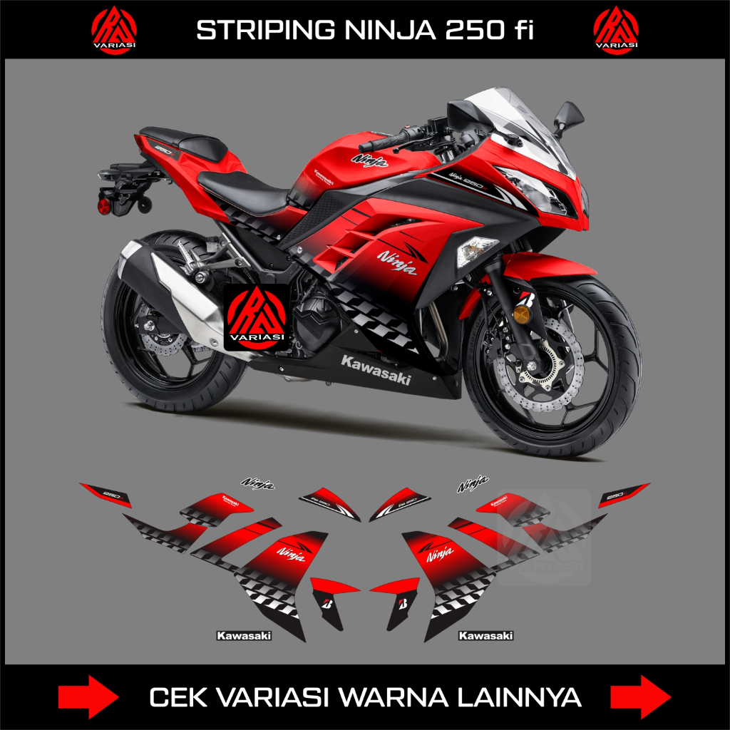 Striping STICKER NINJA FI 250 / DECAL STICKER KAWASAKI NINJA 250 FI OLD