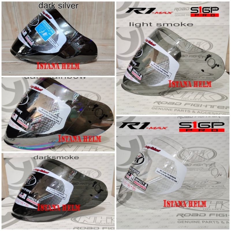 กระจกหมวกกันน็อค | หมวกกันน็อค Nhk R1 MAX VISOR | R1 ELITE | Pnp S1 GP PRO | Nhk ดั้งเดิม