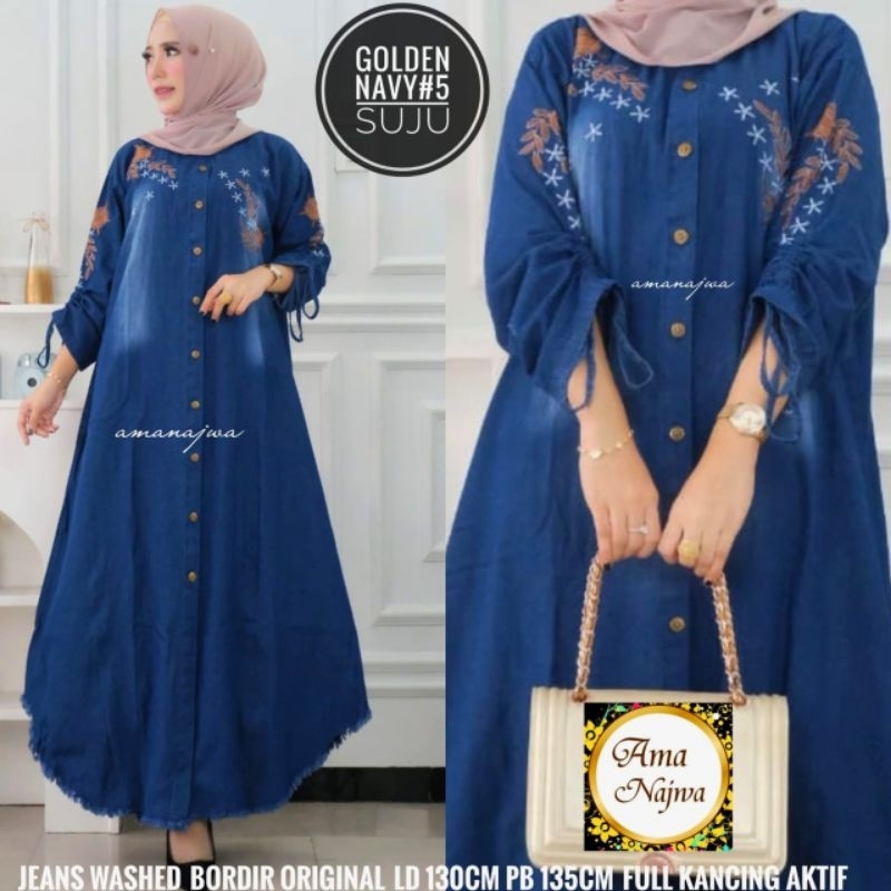 กางเกงยีนส์จัมโบ้ Gamis Ld 130 Goldwi super jumbo