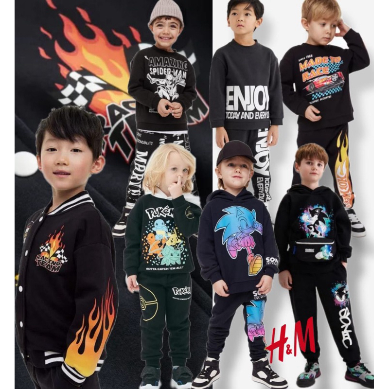 HEYKIDDY - HM HNM Boys Long Sweater Set รหัสสีดํา