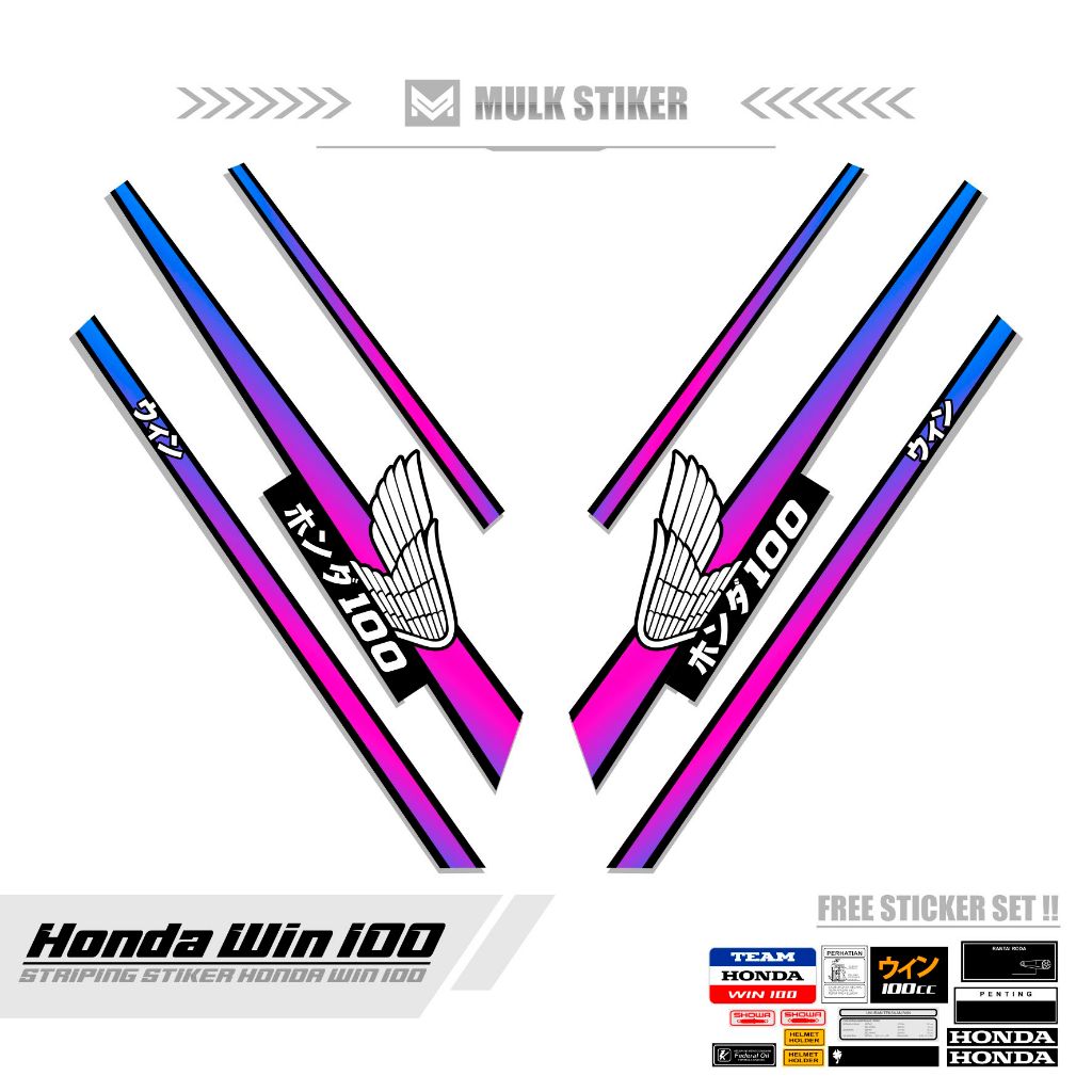 HONDA WIN STRIPING / MTF 44 / WIN 100 STICKER / WIN STICKER / STREET / STRIPING / SKOTLET / SKOTLET 