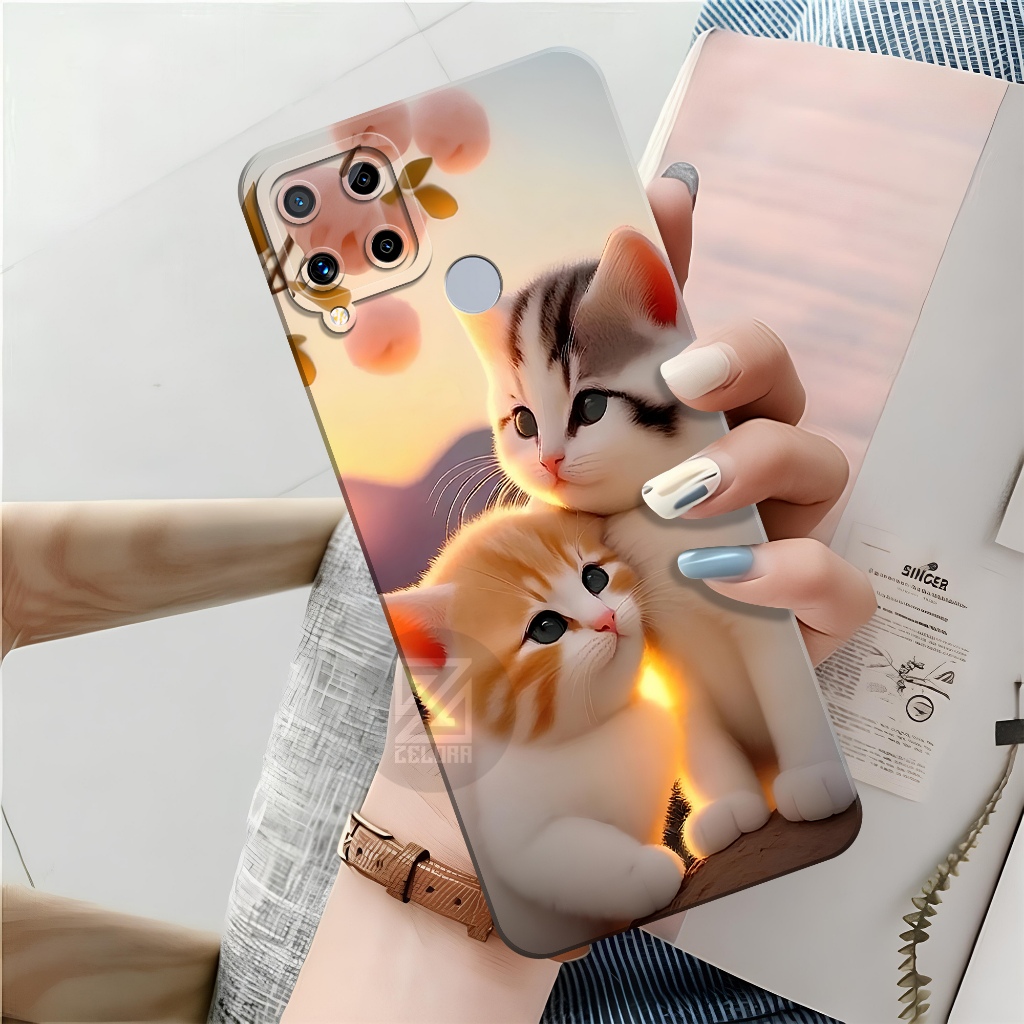 เคสโทรศัพท์ HP Realme C15 - เคสแมวแฟชั่น - เคส Realme C15 Softcase - เคส Realme C15 - เคส Realme C15