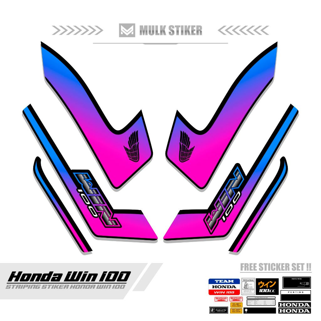 HONDA WIN STRIPING / MTF 53 / WIN 100 STICKER / WIN STICKER / STREET / STRIPING / SKOTLET / SKOTLET 