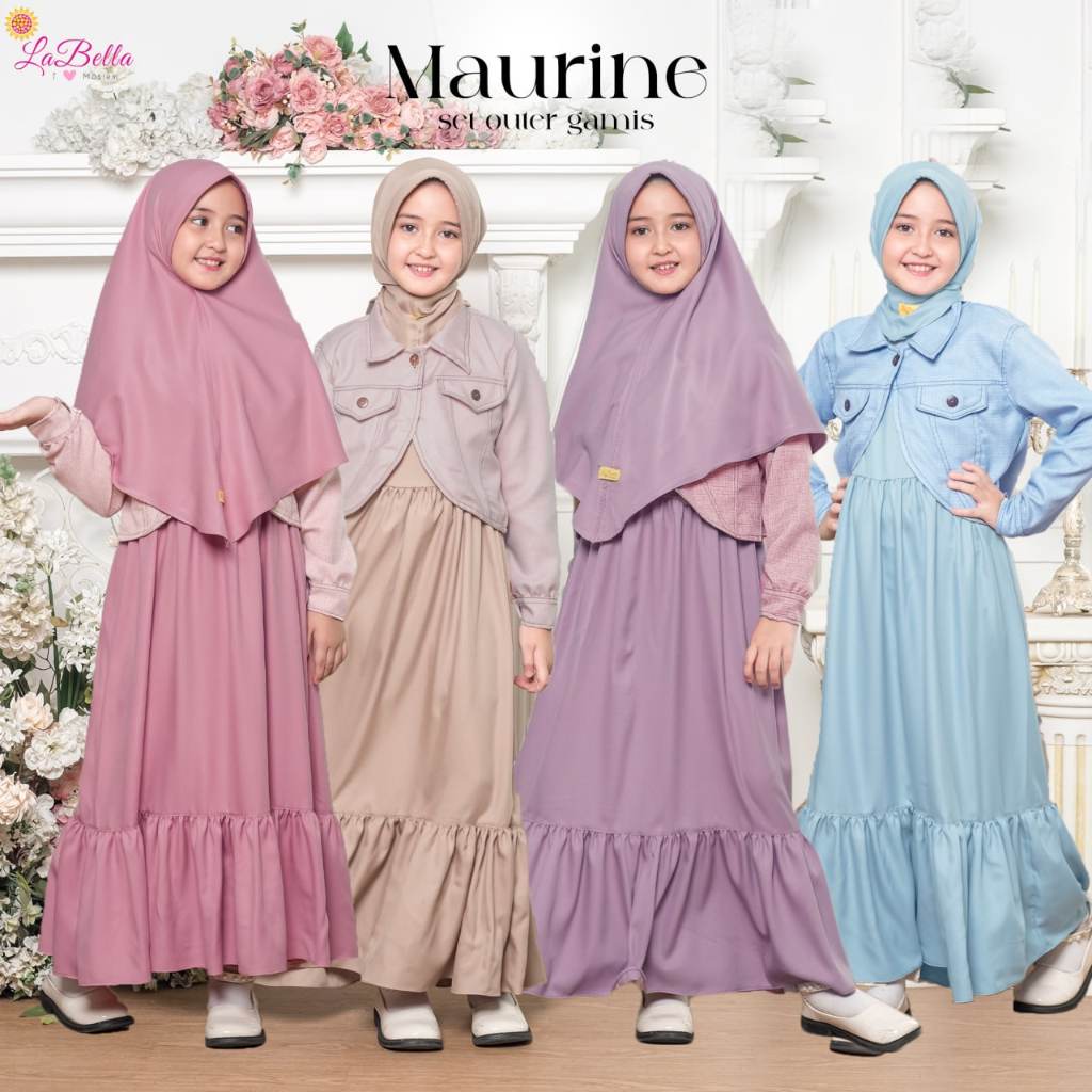 (5 - 11 ปี) ORIGINAL PREMIUM CHILDRENS GAMIS LABELLA MOURINE BOLERO NEWEST CHILDRENS PARTY DRESS เสื