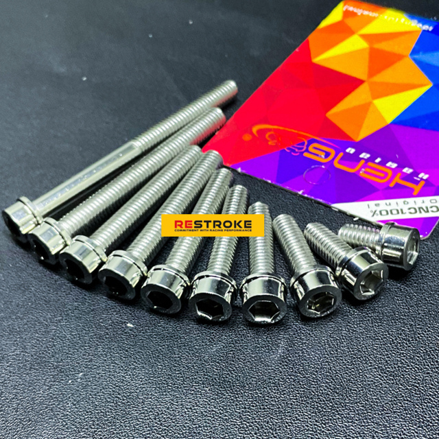 BOLT 10 M6 1 ซม. - 11 ซม. รุ่นใหม่ ORDINARY ORIGINAL HENG PROBOLT STAINLESS THAILAND
