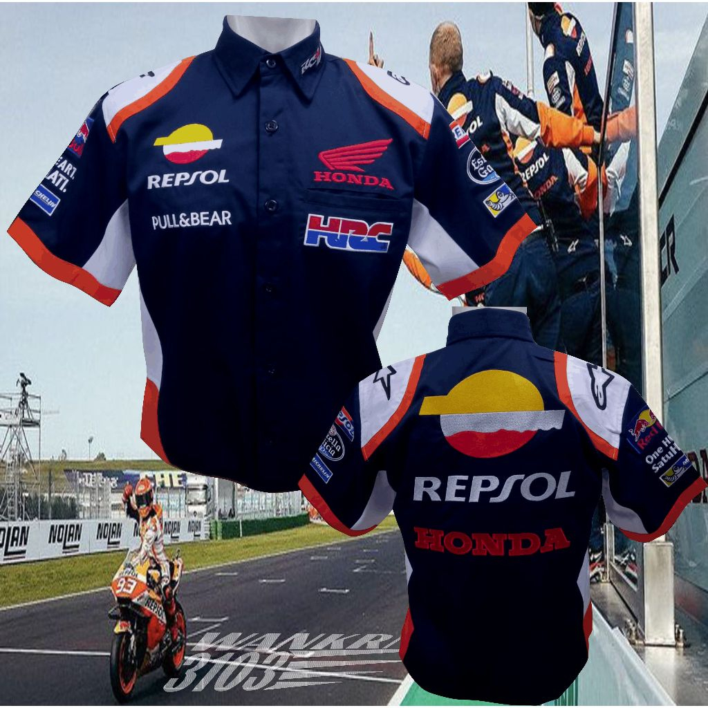 เสื้อเชิ้ต KEMEJA Honda Repsol HRC Art 1024