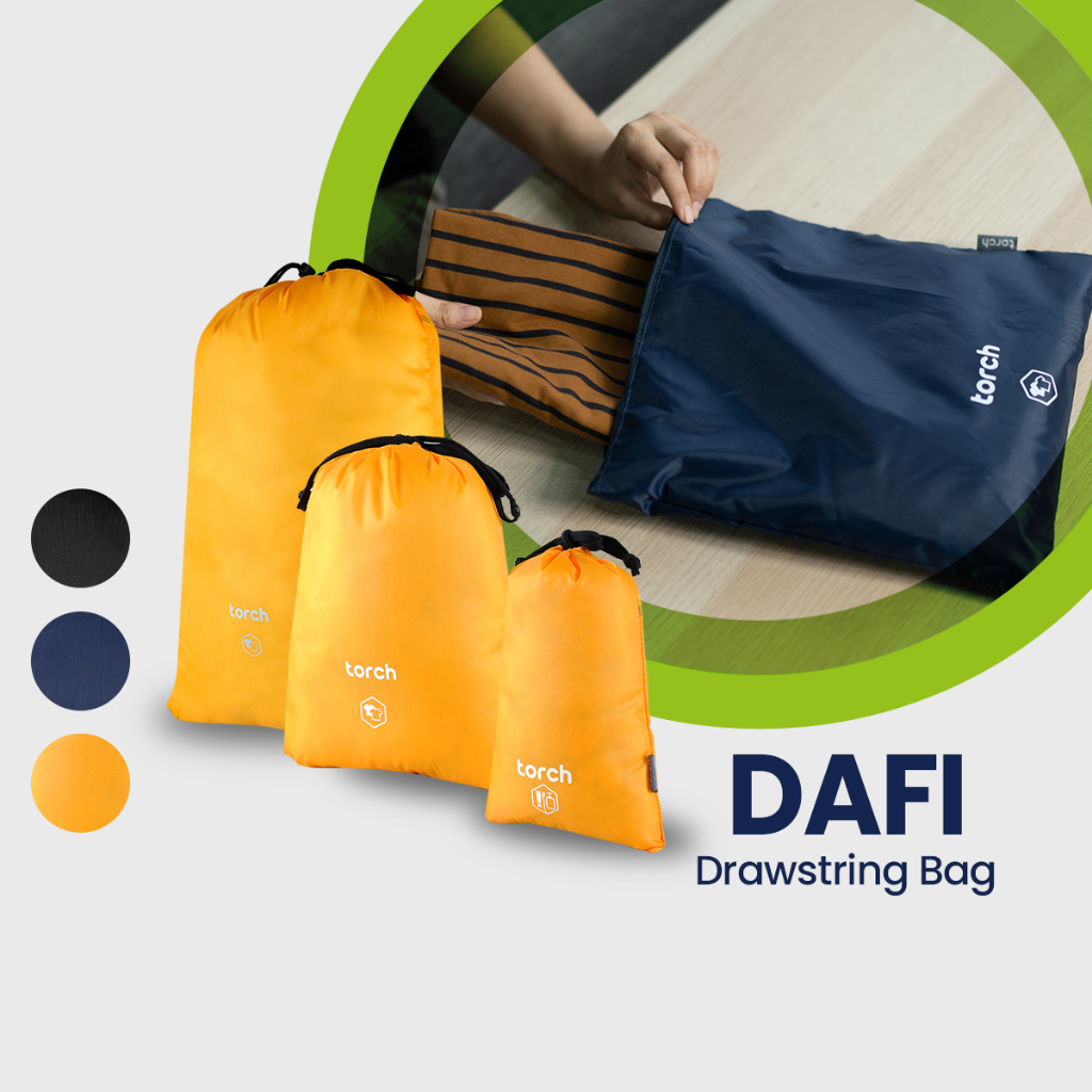 TORCH Dafi Drawstring Bag Clothes Pack Travel Organizer Clothes Bag Suitcase