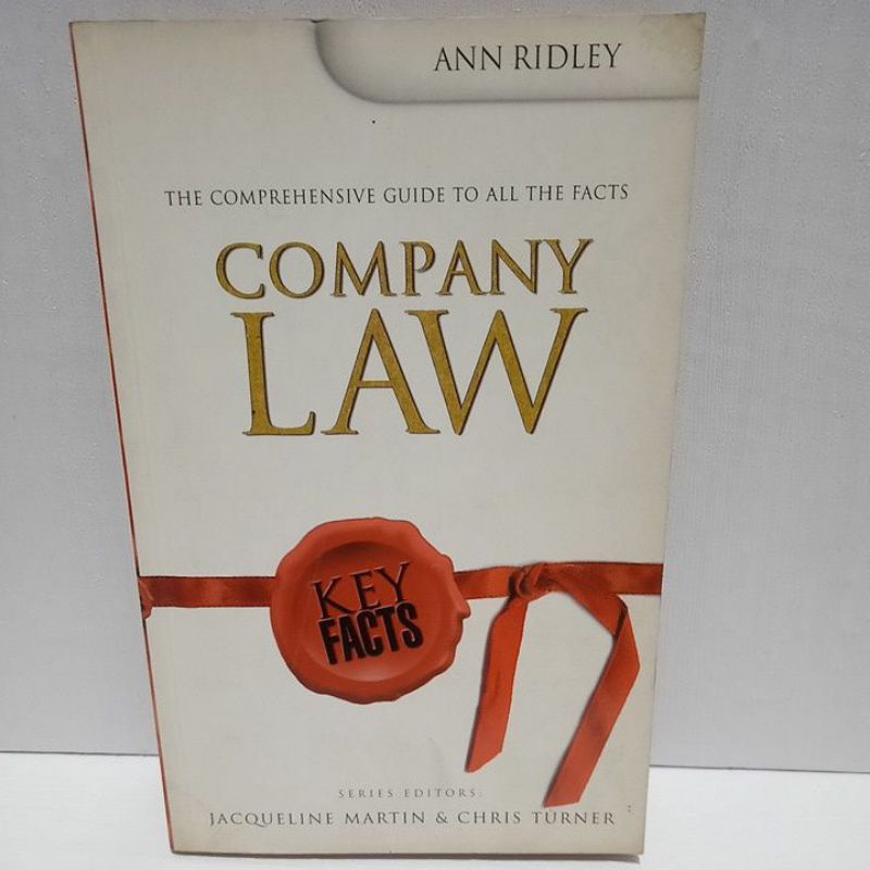 หนังสือกฎหมาย บริษัท ของแท้ - ANN RIDLEY