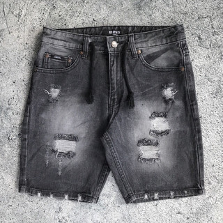 Celana Jeans Pendek Sobek Pria Bermuda Distro Premium