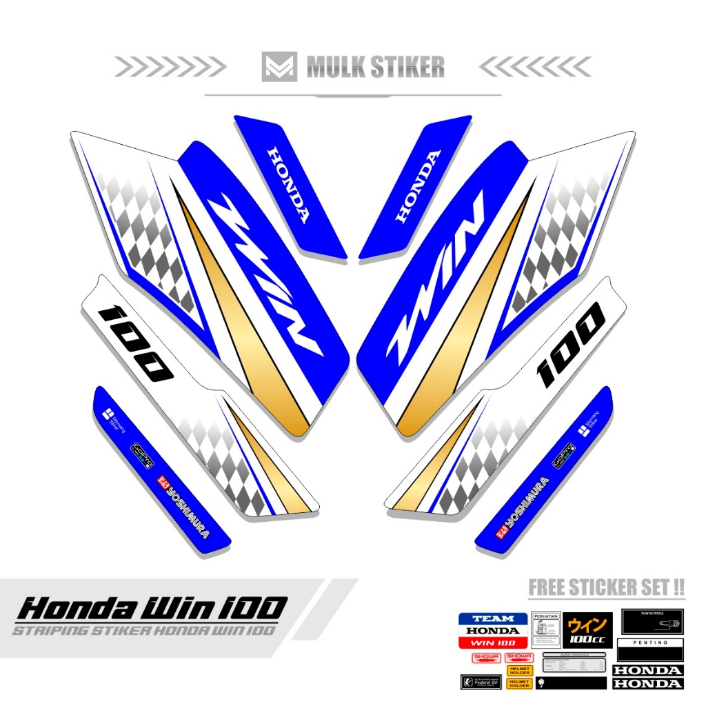 HONDA WIN STRIPING / MTF 75 / WIN 100 STICKER / WIN STICKER / STREET / STRIPING / SKOTLET / SKETOTLE
