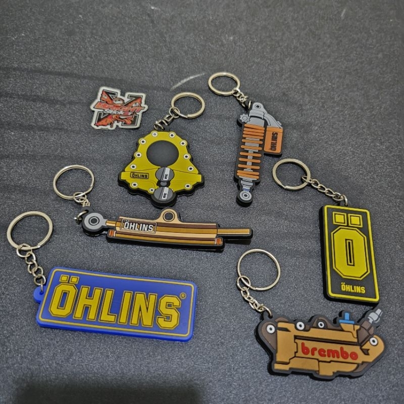 GANTUNGAN Ohlins พวงกุญแจรถมอเตอร์ไซค์ยาง