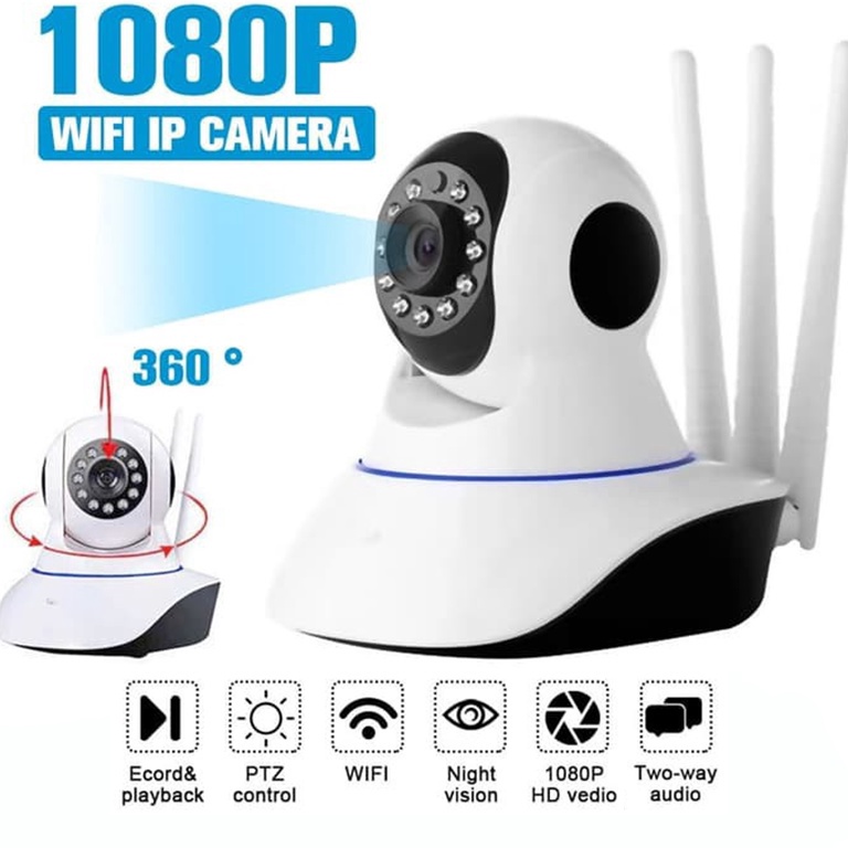 จํากัดกล้องวงจรปิด Wifi IP กล้อง 3 เสาอากาศกล้อง IP ไร้สาย HD 18P Q5S 2MP V38 PRO