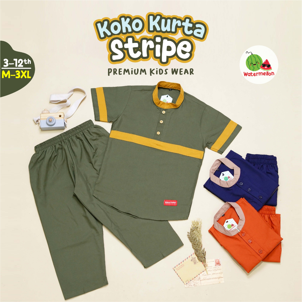 Koko Kurta List เสื้อผ้ามุสลิม สําหรับเด็กผู้ชายอายุ 4-12 ปี