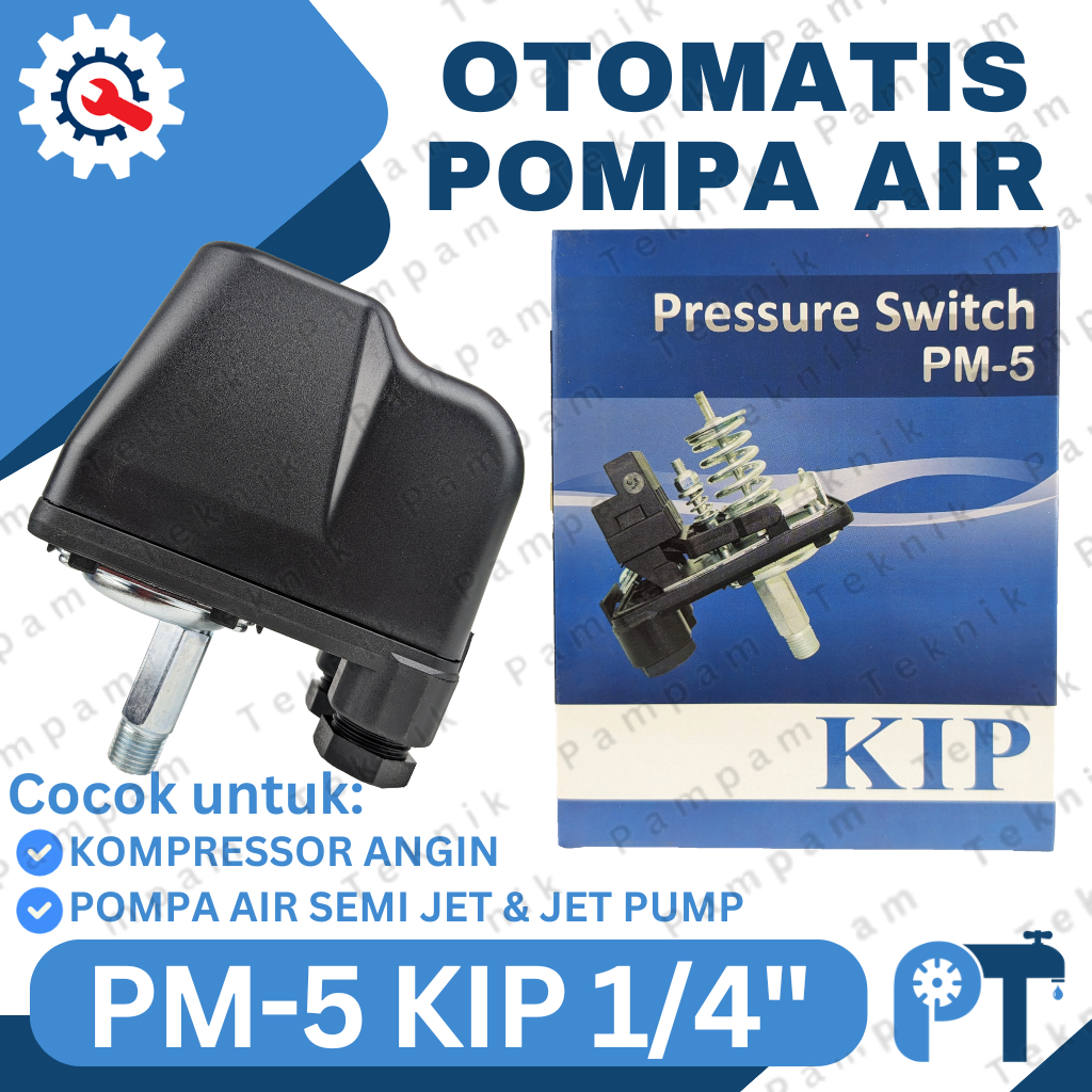 อัตโนมัติ KIP PM5 1/4 นิ้ว - สวิตช์แรงดัน semijet / jetpump PM 5 KIP 1/4"