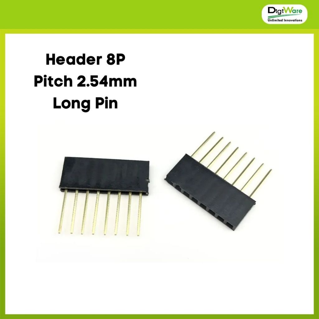 Header Female Long Pin Stackable 1x8 8 Pin