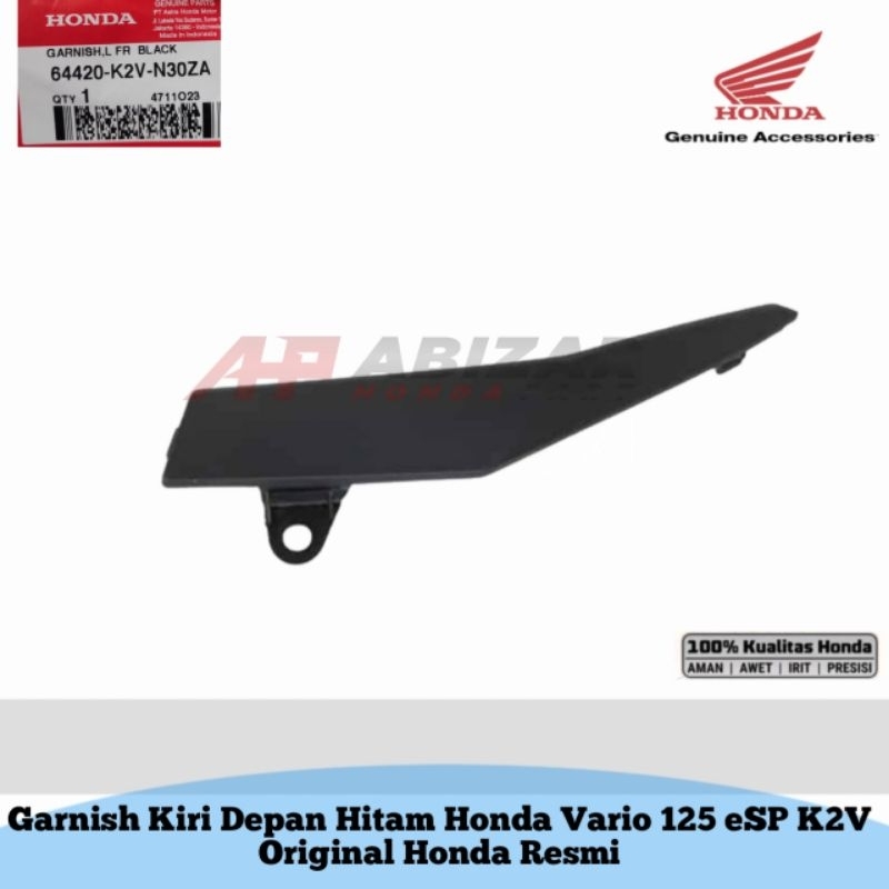 64420-K2V-N30ZA สีดําด้านหน้าซ้าย Garnish Honda Vario 125 eSP K2V Original Honda Official
