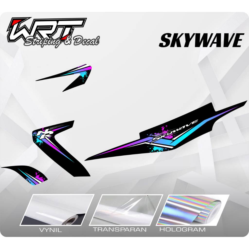 Skywave Striping - สติ๊กเกอร์รูปลอกรถจักรยานยนต์ Skywave Rainbow