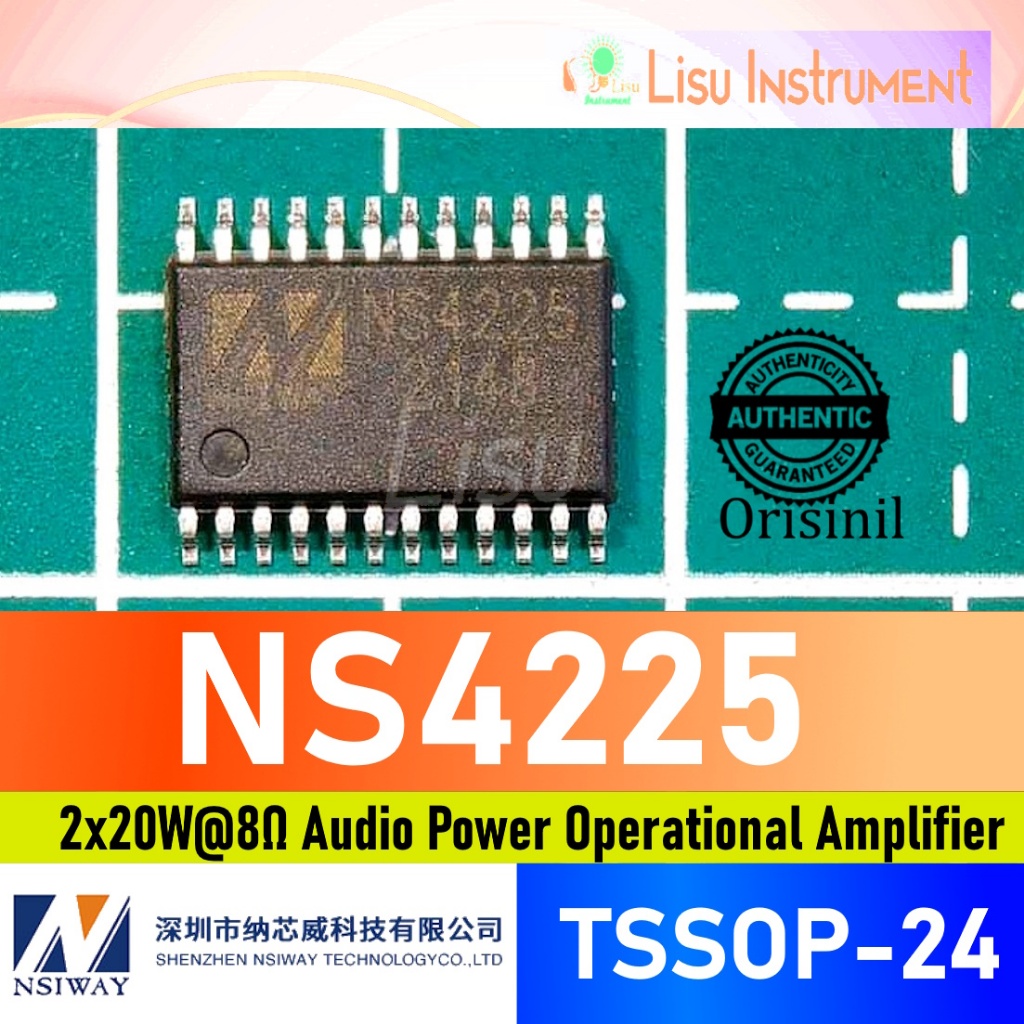 NS4225 2x20W@8Ω Audio Power Operational Amplifier TSSOP-24 Shenzhen Nsiway ORIGINAL