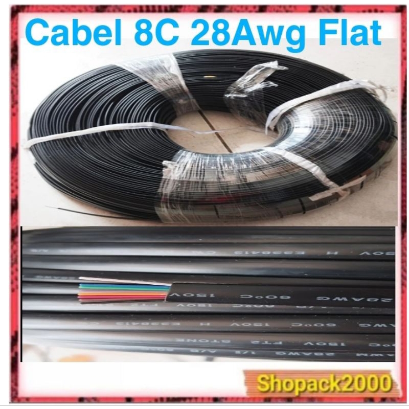 Cable Cable Data Sensor Cable Contents 8c 28 Awg Flat / Flat ต่อ 1 เมตร