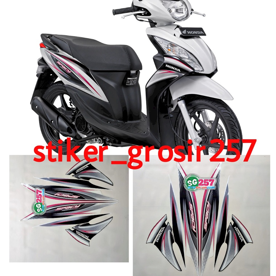 HONDA SPACY 2011 2012 BODY STRIPING STICKER STANDARD สีขาว