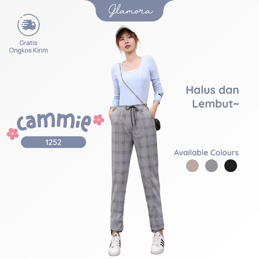 กางเกงขายาว 1252 Cammie Simple Women& 39;s Tartan กางเกงลายสก๊อต By Glamourastore.id