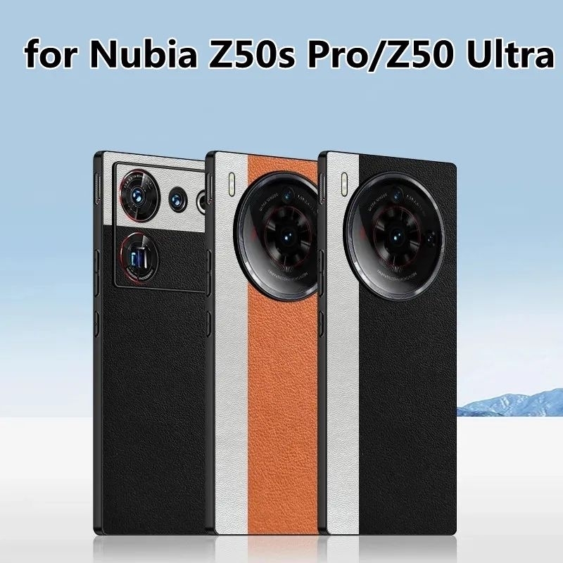 Zte Nubia Z50 Ultra/Z60 Ultra/Z50s Pro เคสหนังมังสวิรัติ แบบแข็ง กันกระแทก พรีเมี่ยม