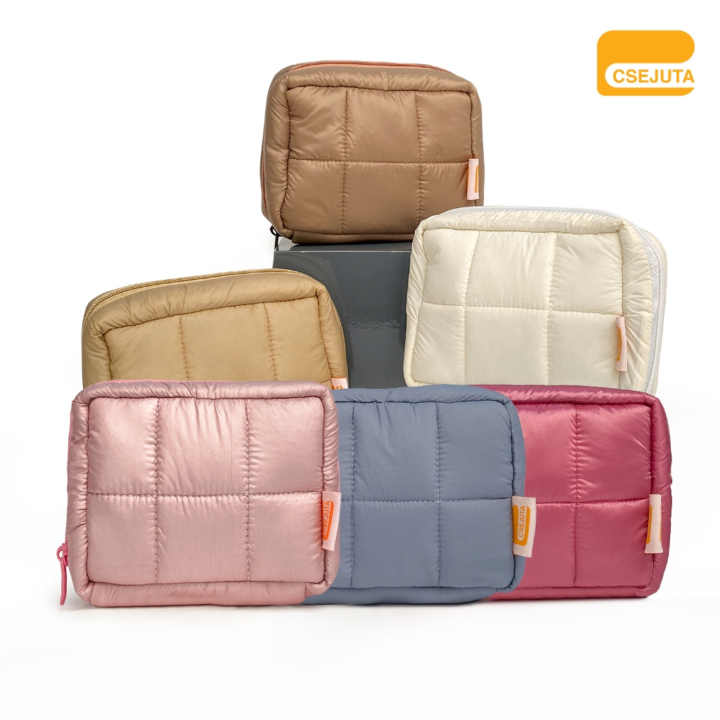 Csejuta Puffy Pouch Bag - Make up Pouch - Organizer - Makeup Bag Multifunction Pouch Aiko