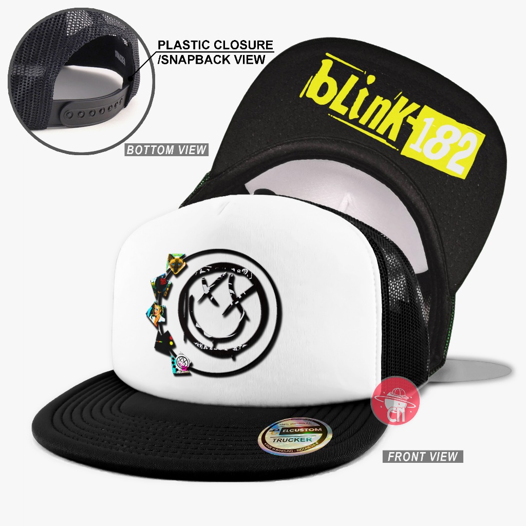 Blink 182 Snapback Trucker หมวกตาข่าย Original หมวกดนตรีแถบโลหะ Unisex