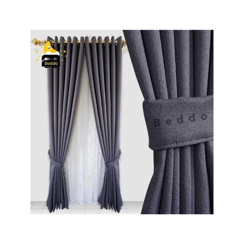 BLACKOUT CURTAINS PLAIN CURTAINS WINDOW CURTAINS MINIMALIST ประตู