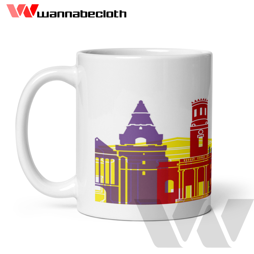 Aberdeen Mug Aberdeen Glass ของที่ระลึก Aberdeen World City Print Custom Mug v4
