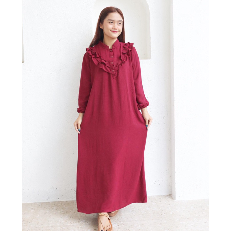 Rosalina-gamis Afra/Crincleธรรมดา Gamis