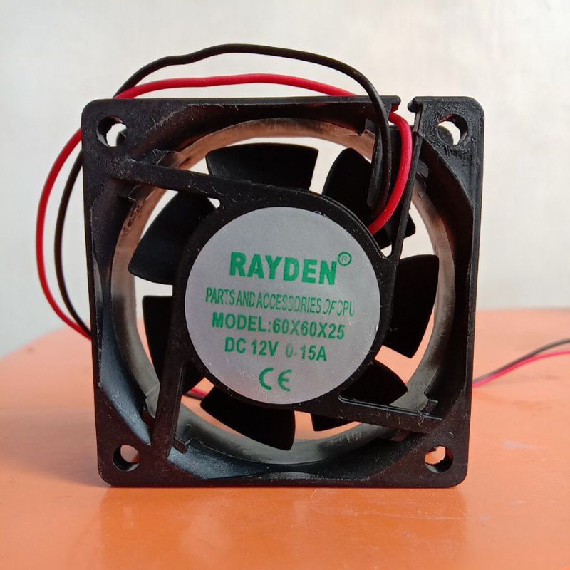 พัดลม DC 6X6ซม . พัดลม DC 60x60x25